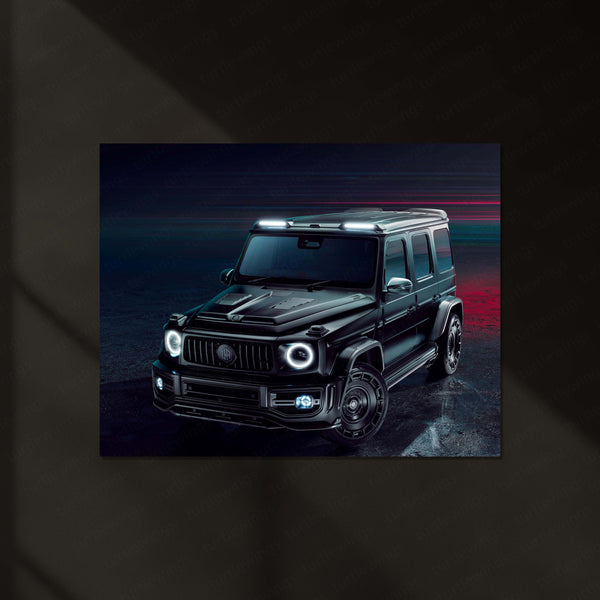 Mercedes G-Wagon – Urban Luxury SUV Neon LED Metal Poster | Premium Automotive Wall Frame