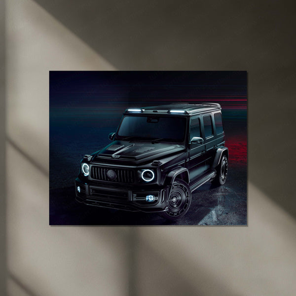 Mercedes G-Wagon – Urban Luxury SUV Neon LED Metal Poster | Premium Automotive Wall Frame
