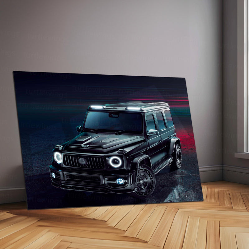 Mercedes G-Wagon – Urban Luxury SUV Neon LED Metal Poster | Premium Automotive Wall Frame