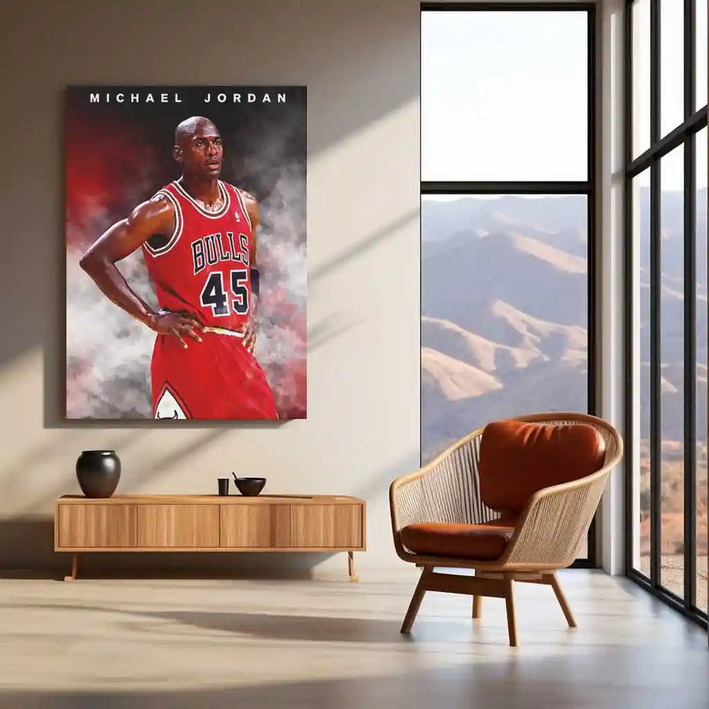 Sport Metal Poster | Michael Jordan | Relentless Excellence & Championship Mindset Metal Frame - TURTLEWINGS 