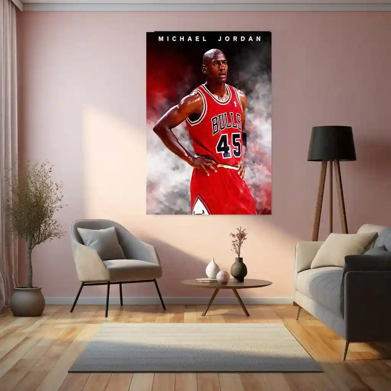 Sport Metal Poster | Michael Jordan | Relentless Excellence & Championship Mindset Metal Frame - TURTLEWINGS 