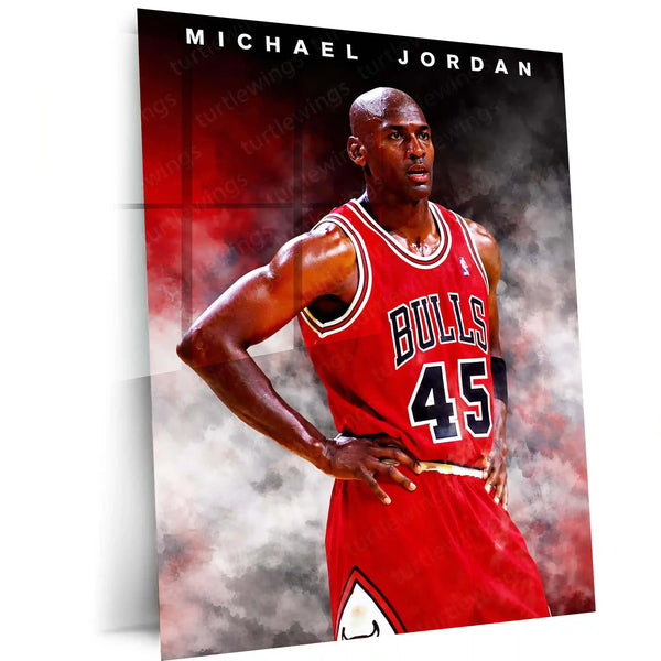 Sport Metal Poster | Michael Jordan | Relentless Excellence & Championship Mindset Metal Frame - TURTLEWINGS 