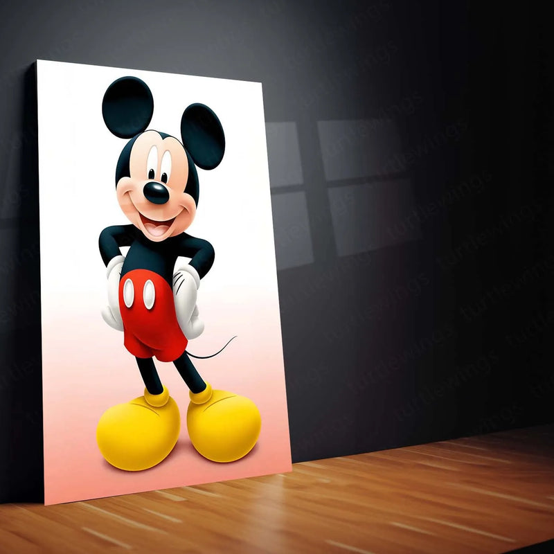 Anime Metal Poster | Mickey Mouse Cheerful Metal Poster – Classic Disney Magic - TURTLEWINGS 