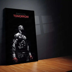 Quote Metal Poster | There Is No Tomorrow Boxing Metal Poster | Fighter Motivation Wall Art | Black & Red Discipline Metal Print