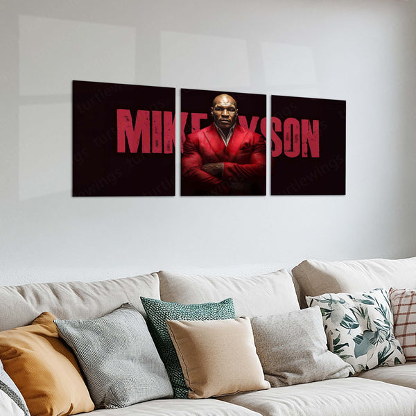 UFC Metal Poster Set of 3 | Mike Tyson | Red Power & Champion Mindset Triptych Wall Art – product image 2