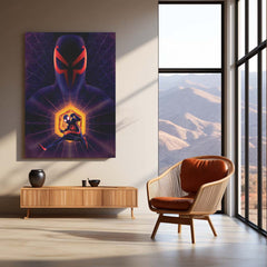 Miles Morales & Spider-Man Metal Frame | Marvel Superhero Wall Art | Bold Comic-Inspired Metal Poster - TURTLEWINGS 