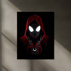 Miles Morales Spider-Man Neon Poster – Into the Spider-Verse Glow Art Neon LED Metal Frame | Marvel Wall Décor
