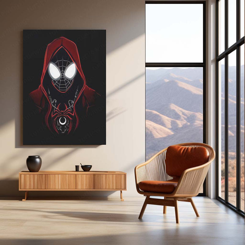 Miles Morales Spider-Man Neon Poster – Into the Spider-Verse Glow Art Neon LED Metal Frame | Marvel Wall Décor