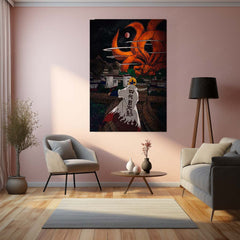 Anime Metal Poster | Minato Namikaze Fourth Hokage & Nine-Tails Kurama Metal Poster | Naruto Konoha Anime Wall Art | Premium