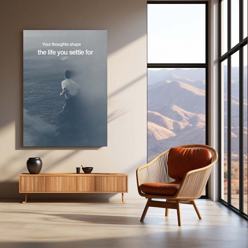 Mindset Shapes Reality – Motivational Metal Frame | Growth Mindset Wall Art | Discipline & Belief Poster for Entrepreneurs  🖼️