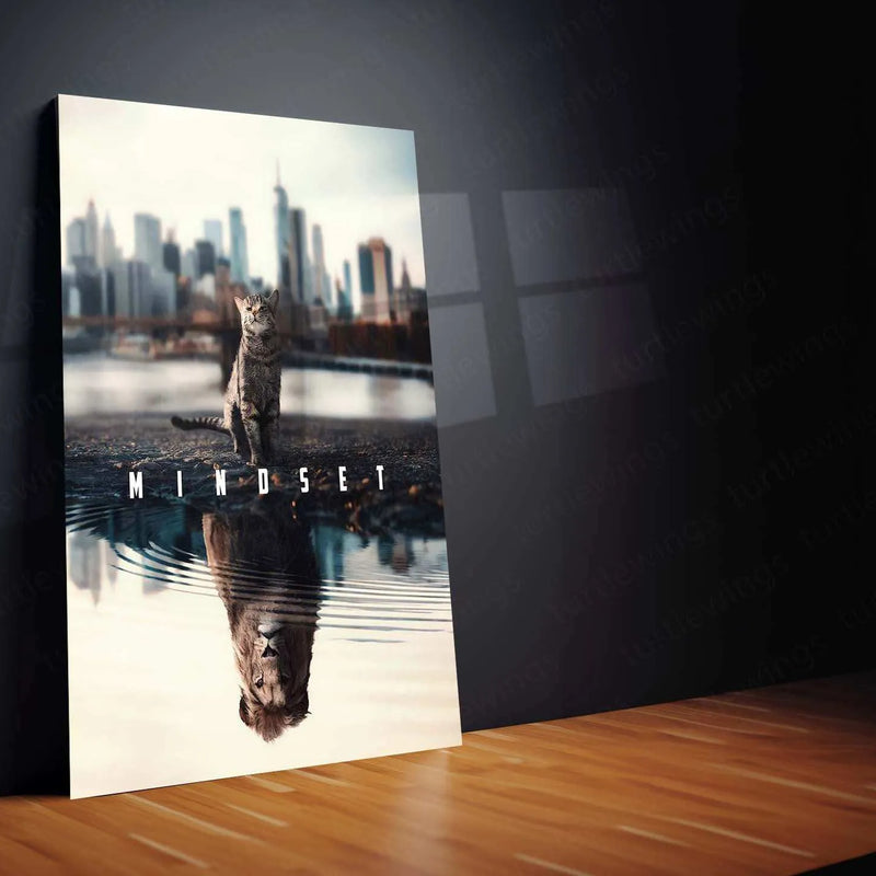 Mindset Metal Poster | Motivational Wall Art | Success & Growth Decor - TURTLEWINGS 