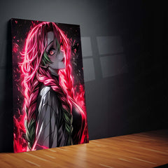 Anime metal poter | Mitsuri Kanroji – Demon Slayer Metal Poster | Love Hashira Anime Wall Frame