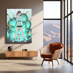 Anime Metal Poster | DanDaDan – Momo Ayase & Okarun Metal Poster | Supernatural Anime Wall Frame 012