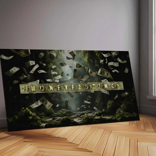 Moneyfesting – Wealth Manifestation Motivation | Success Mindset Metal Frame - TURTLEWINGS 