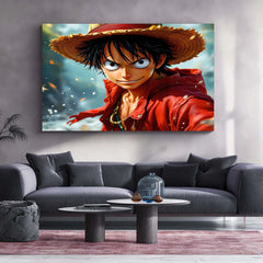 Anime Metal Poster | Monkey D. Luffy – One Piece Metal Poster | Premium Anime Wall Art | Metal Poster