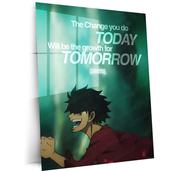 Monkey D. Luffy Motivation Metal Print | 