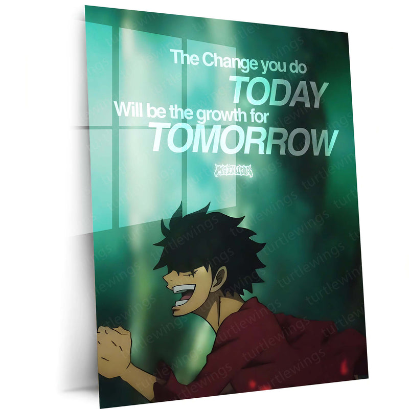 Monkey D. Luffy Motivation Metal Print | 