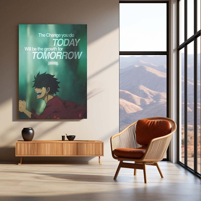 Monkey D. Luffy Motivation Metal Print | 