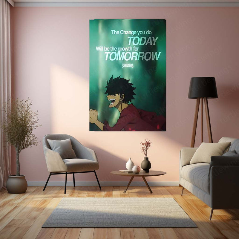 Monkey D. Luffy Motivation Metal Print | 