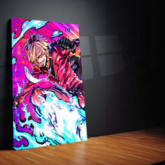 Anime Metal Poster Set of 3 | One Piece | Monster Trio Luffy Zoro & Sanji Triptych Wall Art