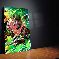 Anime Metal Poster Set of 3 | One Piece | Monster Trio Luffy Zoro & Sanji Triptych Wall Art