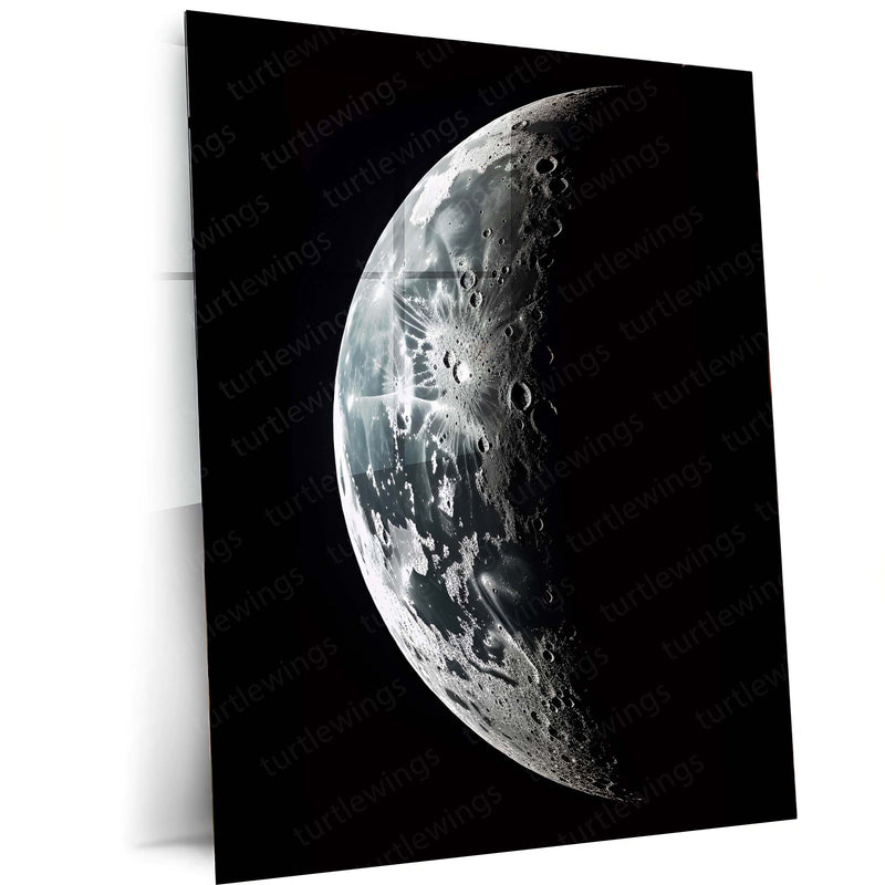 Celestial Moon Phases | Aesthetic Moon Art Metal Frame | Space Wall Decor - TURTLEWINGS 