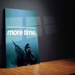 Quote Metal Poster | Playboi Carti – More Time Is a Lie Metal Frame Reality Check Mindset Wall Art | Time, Mortality & No-Delay Philosophy Quote Metal Poster