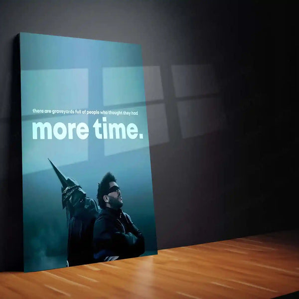 Quote Metal Poster | More Time Is an Illusion | Urgency, Mortality & Ruthless Focus Metal Frame - TURTLEWINGS 
