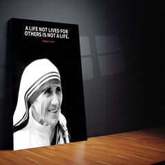 Quote Metal Poster | Mother Teresa’s Legacy Metal Poster | Inspirational Compassion Wall Frame