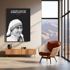 Quote Metal Poster | Mother Teresa’s Legacy Metal Poster | Inspirational Compassion Wall Frame