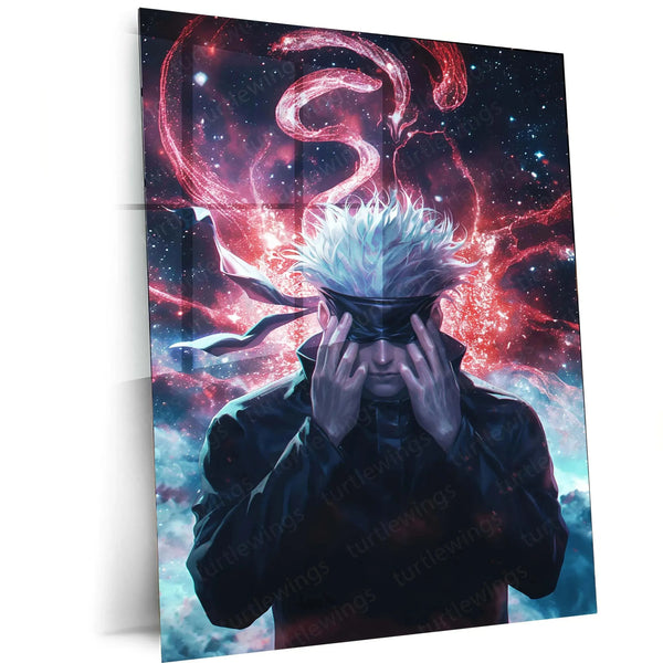 Gojo Satoru - Jujutsu Kaisen Metal Poster | Anime Wall Art | Limitless Power - TURTLEWINGS 