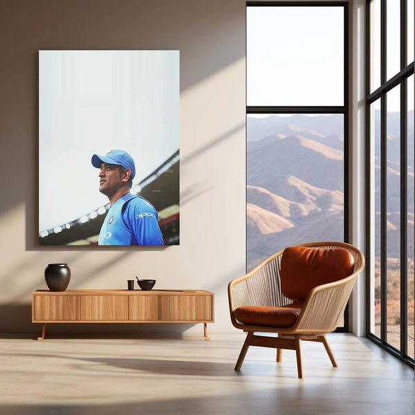 Cricket Metal Poster | MS Dhoni Thala 07 Metal Poster 1
