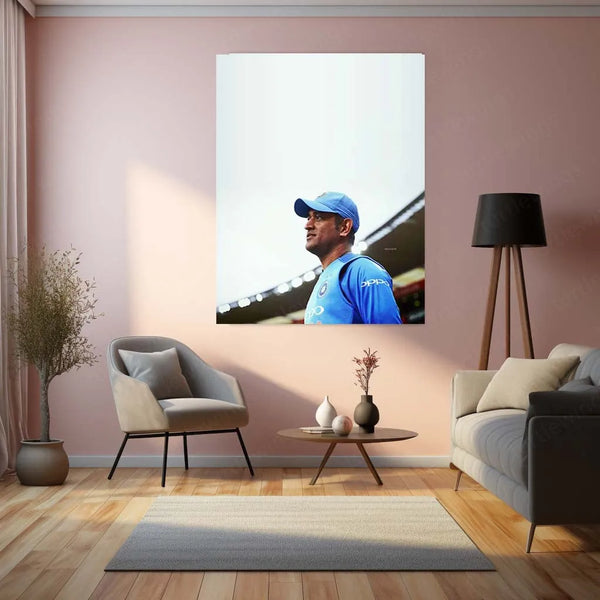 Cricket Metal Poster | MS Dhoni Thala 07 Metal Poster 1