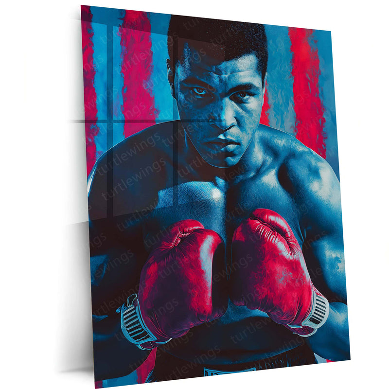 Muhammad Ali Metal Frame | The Greatest Boxing Wall Art | Iconic Sports Metal Poster