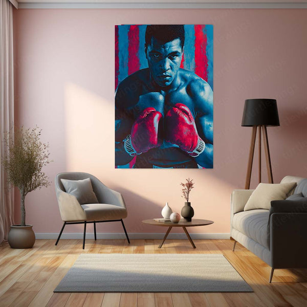 Muhammad Ali Metal Frame | The Greatest Boxing Wall Art | Iconic Sports Metal Poster