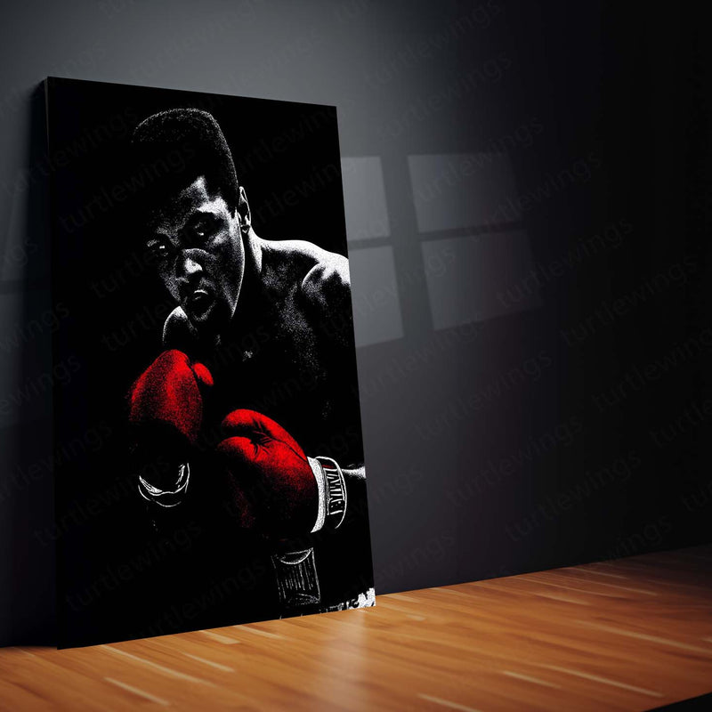 Muhammad Ali Metal Frame | The Greatest Boxing Wall Art | Iconic Sports Metal Poster 01