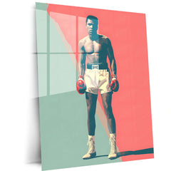 Muhammad Ali Metal Frame | The Greatest Boxing Wall Art | Iconic Sports Metal Poster 03