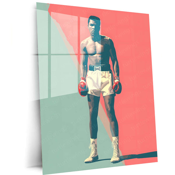 Muhammad Ali Metal Frame | The Greatest Boxing Wall Art | Iconic Sports Metal Poster 03