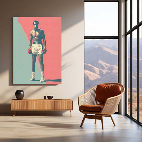 Muhammad Ali Metal Frame | The Greatest Boxing Wall Art | Iconic Sports Metal Poster 03