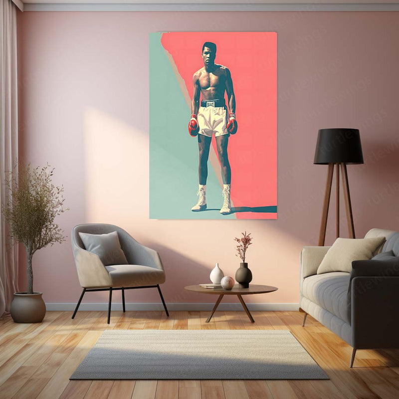 Muhammad Ali Metal Frame | The Greatest Boxing Wall Art | Iconic Sports Metal Poster 03