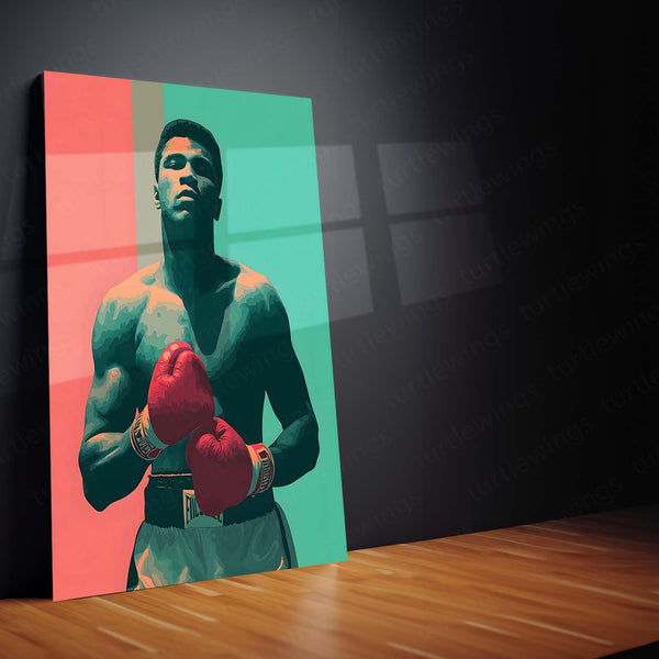 Muhammad Ali Metal Frame | The Greatest Boxing Wall Art | Iconic Sports Metal Poster 04