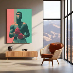 Muhammad Ali Metal Frame | The Greatest Boxing Wall Art | Iconic Sports Metal Poster 04 - TURTLEWINGS 