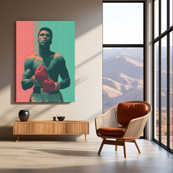 Muhammad Ali Metal Frame | The Greatest Boxing Wall Art | Iconic Sports Metal Poster 04