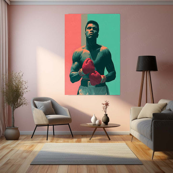 Muhammad Ali Metal Frame | The Greatest Boxing Wall Art | Iconic Sports Metal Poster 04