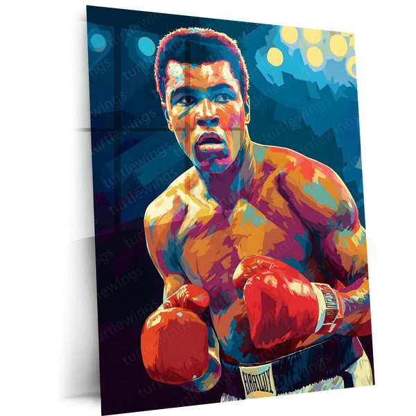 Muhammad Ali Metal Frame | The Greatest Boxing Wall Art | Iconic Sports Metal Poster 05