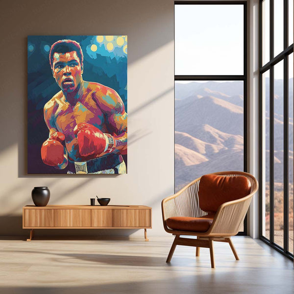 Muhammad Ali Metal Frame | The Greatest Boxing Wall Art | Iconic Sports Metal Poster 05