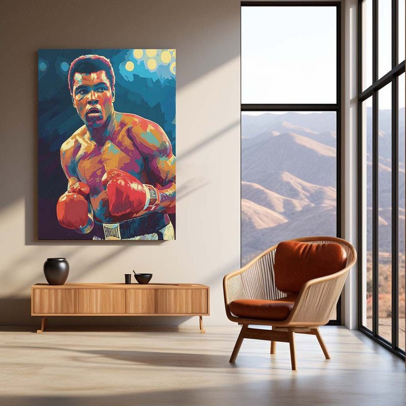Muhammad Ali Metal Frame | The Greatest Boxing Wall Art | Iconic Sports Metal Poster 05