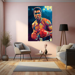 Muhammad Ali Metal Frame | The Greatest Boxing Wall Art | Iconic Sports Metal Poster 05