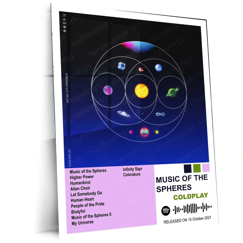 Coldplay Complete Collection | Set of 11 | Set of 8 | Set of 4 | Album Posters Metal Frames Emotional Anthems. Stadium Magic. Timeless Wall Aesthetic. - TURTLEWINGS 
