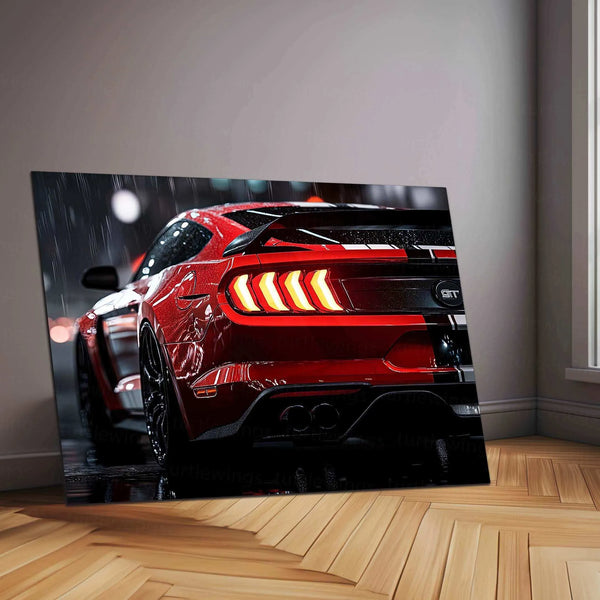 Mustang Shelby GT500 Neon LED Metal Frame â Iconic Muscle Car Wall Art 1 - TURTLEWINGS 